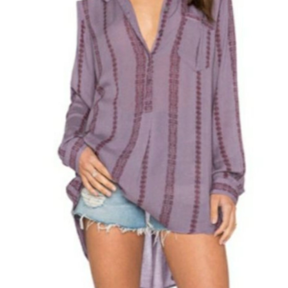Free People | Shibori Magic Mountain Mist Tunic Blouse - Size: Medium